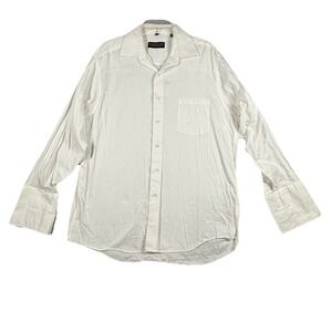 Donald J Trump Shirt Men 16.5‎ 32 33 White Stripe Signature Collection Business